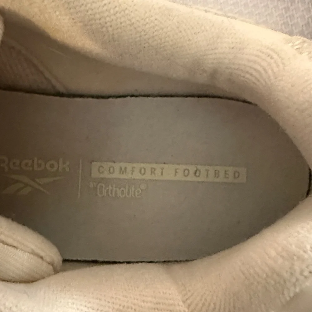 Reebok‎ Women's Cream and Leopard Patterned Sneakers Mixed Material SZ 8 Women’s - Picture 6 of 8